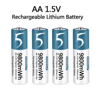 Baterija tipa AA 1,5 v Li-ion Punjiva baterija tipa AA 9800 МВтч Litij-ionska baterija tipa AA za miša s daljinskim upravljanjem, mali ventilator, Električna igračka