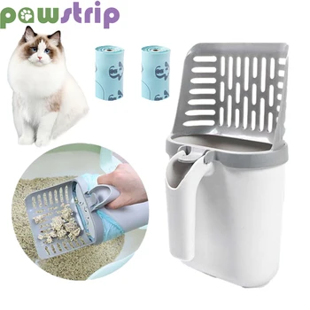 Lopatica za mačji wc, Izmjenjivi Extensible kašičica za mačji wc, Prijenosni Samočišćenja kašičica za mačke, filter vrećama za какашек, oprema za mačke