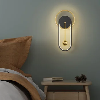 moderan stil duge zidne svjetiljke kristal zid svjetiljke rasvjeta uzglavlje kreveta slatko lampa noćni bra starinski drveni kotur