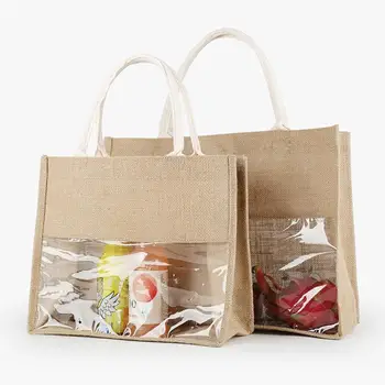 Praktičan, Lanena Trg shopping bag, Svakodnevnica je ženska torba za dnevne kupovine, torbe za pohranu velikog kapaciteta za domaćinstva