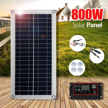 800 W Solarni Panel 12 Solarna Ćelija 10A-60A Kontroler Solarni Panel za Telefon RV Auto MP3 PAD Punjač Vanjski Baterija