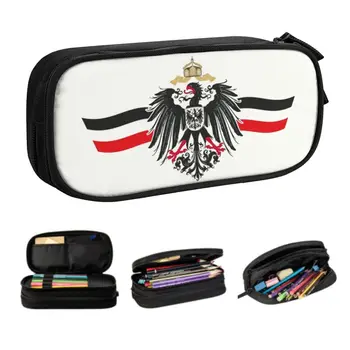 Kutija za olovke sa zastavom Njemačkog carstva za djevojčice i dječak, Prostran kutija za olovke s Grbom u Njemačkoj Carski Orao, Kutija za olovke, torbica za uredski materijal