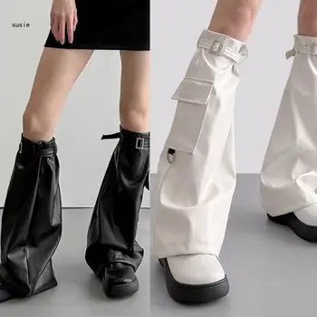 X7YA/ Ženske Tajice Harajuku Od Umjetne Kože, Čarape za Cipele, Zimske Tople Čarape Do Gležnja