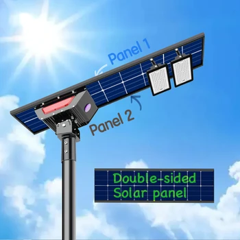 2023 Najnoviji obostrane solarni panel solarna energija solarna energija solarna свет30 W 50 W 60 W, 90 W 120 W ulični fenjer