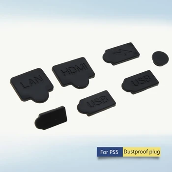 7шт Silikon Prašinu Izradi isporučenog USB Poklopac za Prašinu Ogranak za Igraće konzole ps5