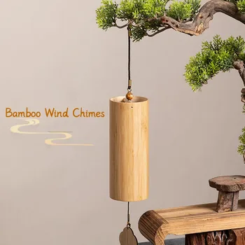 Bambus vjetar zvona Windchime Windbell Zvona za uređenje doma u dvorištu na otvorenom Zen Meditacija Akord opuštanje