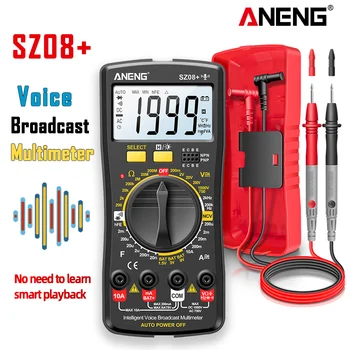 ANENG SZ08 + Profesionalni Digitalni Multimetar Glasovni Prijenos AC/DC Tester Struje Multimetro Hz hFE Om Alat za Električara