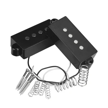 Set bas звукоснимателей FLEOR Open PB, crna keramički magnet za precizno PB bas, 4 žice