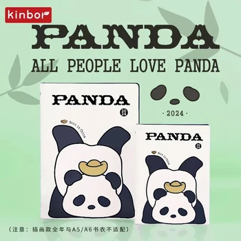 Kinbor 2024 Panda Godini Zmaja A6/A5 Zapisnik Notepad Od Umjetne Kože U Naslovnici Godišnji Mjesečni Dnevnik Dnevnik Dnevni Red Tjedni Plan Poklon