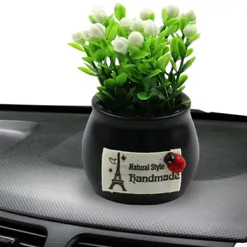Slatka je Zelena biljka, ukras ploči s instrumentima u automobilu, nakit ploči s instrumentima unutrašnjosti vozila, realno, pribor za vozila s biljkama za auto-ljubitelj biljaka