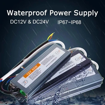 Vodootporno Napajanje IP67 IP68 Transformator Rasvjete AC110V ~ 220 v dc 12-24 v Led Driver 60 W 20 W 30 W 50 W 100 W Vanjski Adapter