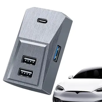 Auto USB hub USB hub za Tesla Prijenosni punjač Dash Cam Flash drive priključne stanice za tesla Model 3/Y