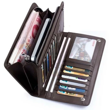 Poslovne клатч, retro-клатч, Držač za kreditne kartice, torbice, muški novčanik od umjetne kože, dugi клатч na munje, višenamjenski