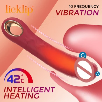 Licklip 10 Vibracioni Dildo Vibrator za Žene, Vagina, Klitoris, Maser, Erotske Igračke, Osjećaj meke kože, Seks-Proizvodi za Odrasle