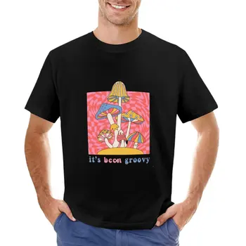 T-shirt the mushrooms, its ben groovy, majice s mačkama, odjeća od anime, muška majica s grafičkim uzorkom, velike i visoke