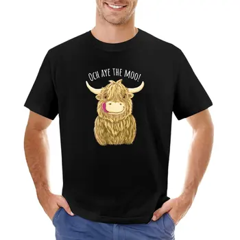 Slatka Crtani Škotska Je Alpska Krava, Och-Ry Мычащая! Majica muška odjeća, t-shirt s plavuša, t-shirt s anime, gospodo zabavne majice
