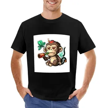 T-shirt High Monkey Smokin 4, majica za dječake, muška majica dugi rukav