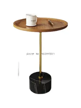 Jednostavan luksuzni kava stol od punog drveta, kreativni stol, kauč za dnevni boravak, приставной stol, balkon, mali okrugli stol, noćni ormarić