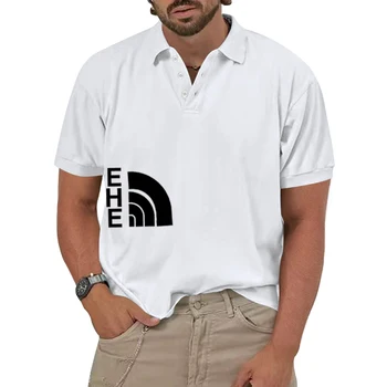 Ljetna muška polo majica s kratkim rukavima, funky branded američki t-shirt s igle, popularna majica slobodnog rezanja, svakodnevni muška odjeća