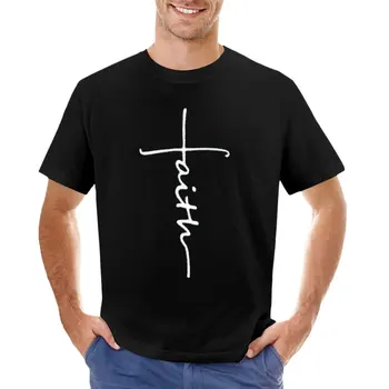 T-shirt s križem vjere, majice оверсайз, odjeća kawai, muška majica