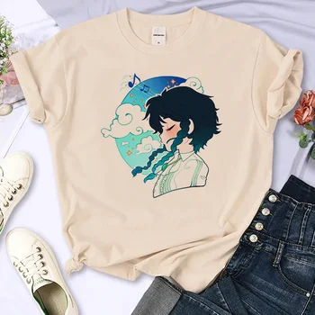 Ženska t-shirt Genshin Impact, ljetna majica s мангой, ženska grafička odijevanje