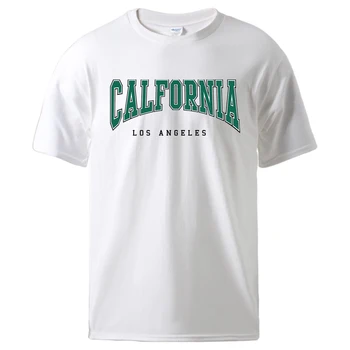 Los Angeles, Kalifornija 
Majica sa po cijeloj površini za muškarce, svakodnevne modne majice, Хлопковая prozračna odjeća, cool je idealna ulica košulja