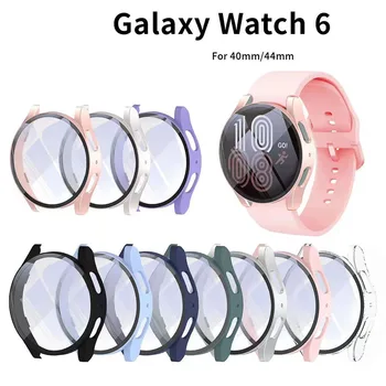 Pametni satovi Torbica PC + kaljeni film Integrirani ljuska za Samsung Watch 6 44 mm 40 mm Zaštita od pada