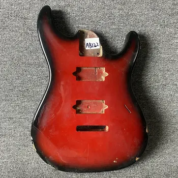 Telo električnu gitaru AB223 Crvene Boje od Cjelovitog Lipe Nedovršena za Rukotvorina s Ozljedama Desne Ruke