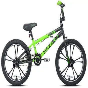 Bicikl BMX za dječaka s 20-inčnim nužnu točak, zelena i crna