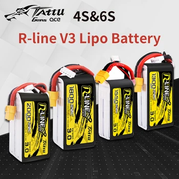 TATTU R-Line Verziju 3,0 V3 4S 6S 1300/1550/1800/2000 mah 120C 14,8 U Lipo Baterija s priključkom XT60 za FPV Utrke Neradnik Квадрокоптера