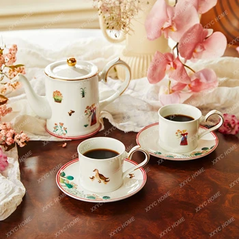 Čaj Qianye Rose, kompletan set čaj сервизов kost od porculana, poklon kutija za popodnevni čaj
