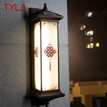 TYLA Solarni Zidna Lampa Za Kreativnost na Otvorenom, Kineski Čvor, zidne Svjetiljke, Led Downlight, Vodootporan IP65 za Kuće, Vile, Balkona, Dvorišta