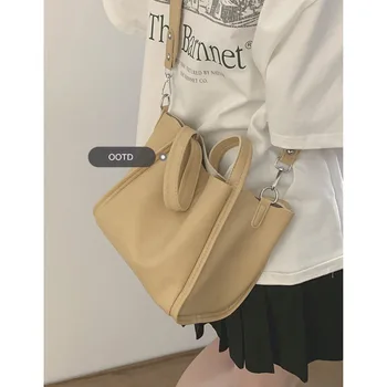 Korejski moderan ženska torba preko ramena od meke umjetne kože, novčanik 2023, Nova modna ženska torba-torba, svakodnevni torba preko ramena Tide