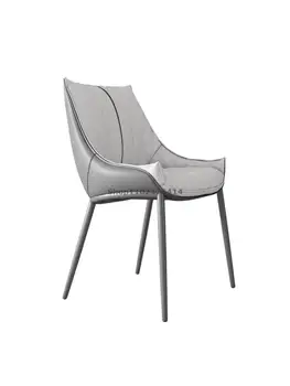 Talijanski je lagan luksuzni blagovaona stolice high-end jednostavan moderne naslonom, stol stolica u skandinavskim zemljama minimalistički stil, dizajn kože stolac
