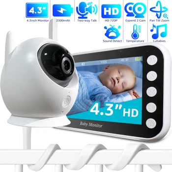 Baby monitor s dugim vijekom trajanja baterije Видеоняня s 4,3 inčni ekran sa kamerom i audio sa automatskim noćnom viđenju dužine 1000 metara