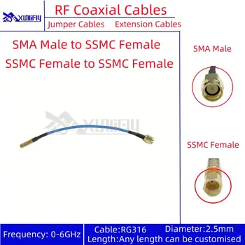 Koaksijalni kabeli SMA od muškaraca i žena SSMC RF 50 Om, kablovi RG316, удлинительные kabeli SSMC od žene do žene SSMC