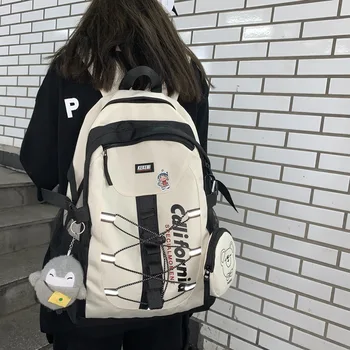 Korejski Ulični ruksak INS, Ženski Japanski Ruksak za radno odijelo Harajuku, Muški Školski ruksak za viši srednjoškolac