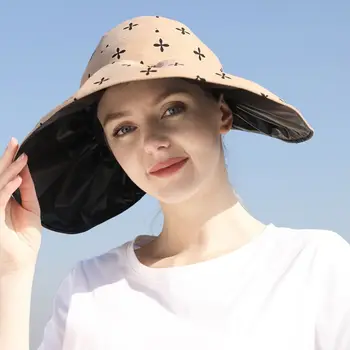 Moderan ljeto šešir sa zaštitom od uv zračenja, sportsku kapu na otvorenom, sklopivi šešir, ženska солнцезащитная šešir, panama, kapu s cvjetnim vizir, prazan cilindar