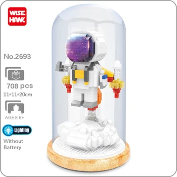 Weagle 2693 Svemirski Astronaut Kozmonaut Leteći Projektil Torba Lutka Izlog Lagani Mini Dijamant Blokovi i Cigle Osobna igračka Poklon U kutiji