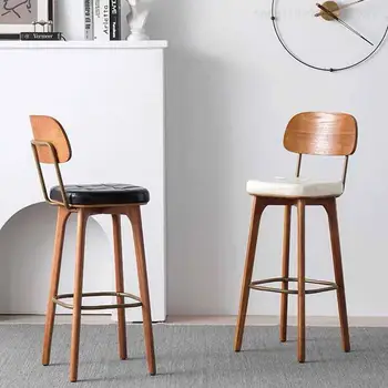 Estetski Drveni Dizajn je Minimalistički Uredski Starinski Bar stolica, Luksuzno naslonjač za kafić, Salon Bar namještaja Barstuhl XY50BC