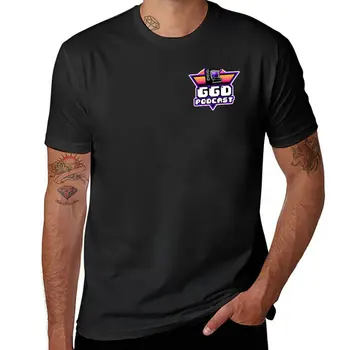 Nova Majica GGD Podcast kratkih rukava, odjeća u stilu hipi, vrhovima velikih dimenzija, čvrste crne majice za muškarce