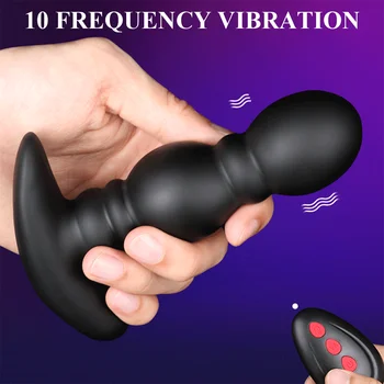 Napuhavanje vibrantne dildo u obliku bundeve S bežičnim daljinskim upravljačem, Analno-Vaginalni stimulacija, Maser za prostate, Seks-igračke za parove