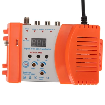 AV priključak-rf modulator VHF UHF PAL NTSC TV Link Pretvarač s digitalnim zaslonom Za set-top box 90-240 U