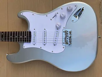 Novi dolazak Hot gitara St Custom Shop električna gitara srebrne boje na raspolaganju isti na stvarnim fotografijama 2024