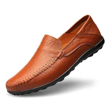 Ljetna nova moderna muška kožna obuća u mekani potplat, muške cipele za vožnju, лоферы, muška obuća