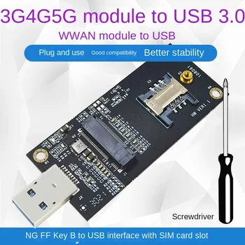 NGFF KeyB na USB 3.0 3G/4G/5G WWAN Modul za testiranje adaptera Odbora/оголовья Utor za SIM karticu