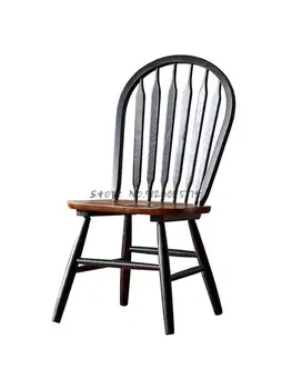 Windsor stolica s američkog naslonom za leđa i mačem Za Kućnu Restorana Blagovaona stolice od punog Drveta sa Retro naslonom za stolom
