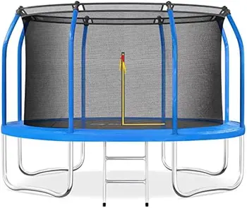 10FT 12FT Rekreacijski trampolin za obitelji djece Nosivost 450 kg 480 funti, Odobreno ASTM, Vanjski trampolin s ograde