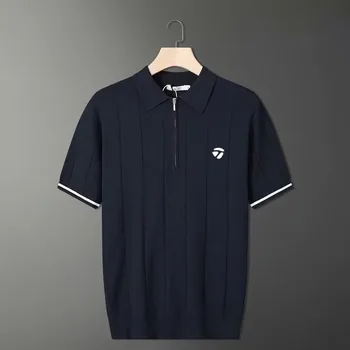 Muška majica za golf 2023, Tanka Ljetna Južnokorejski funky business casual majica-polo, golf, t-Shirt s igle, džemper na munje, vrhovima