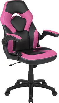 Igra stolica X10 za cestovni ureda, ergonomski Računalo PC, čije obrtno stolica s откидывающимися naslonima za ruke, pink/crno mekana koža